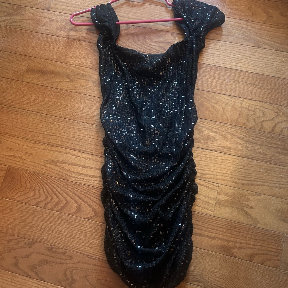 Lucy in the Sky Black Sequin Mini Dress